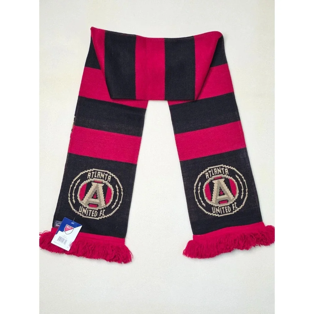 MSL Atlanta United FC Scarf Knit Supporters Red Black Soccer‎ MLS Licensed New